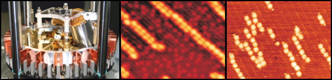Mikroskop VT-Omicron oraz zdjęcia molekularnych łańcuchów PTCDA na powierzchniach InSb(001) c(8x2) oraz TiO2(001)