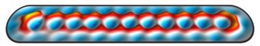 Obraz 3D nc-AFM undekacena - acena zawierającego 11 pierścieni benzenowych [6].